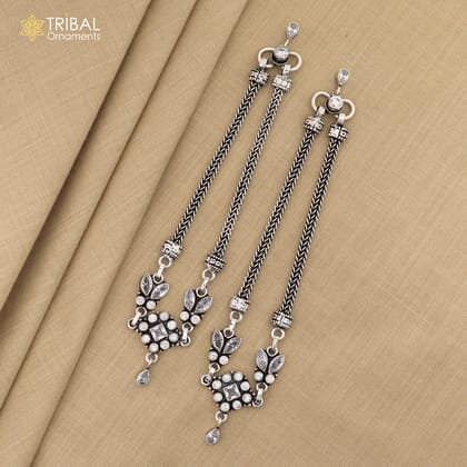 10.5" 925 sterling silver flower design white stone stylish anklets foot bracelet ,ankle bracelet jewelry ank687
