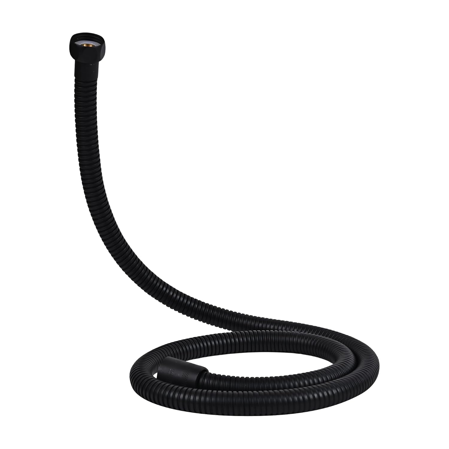 Prem Tiles Heavy Duty Stainless Steel Flexible Shower Hose Pipe with Brass Inserts | Hand Shower Tube | High Pressure | Explodeproof | Perfect for High Rise Flat House and Office (1 Mtr. Black) Pack Of 2