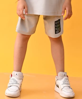 SPORTY COLLECTION BOYS SUMMER GREY INTERLOCK SHORTS - GREY-6-12 MONTHS / 1N / GREY