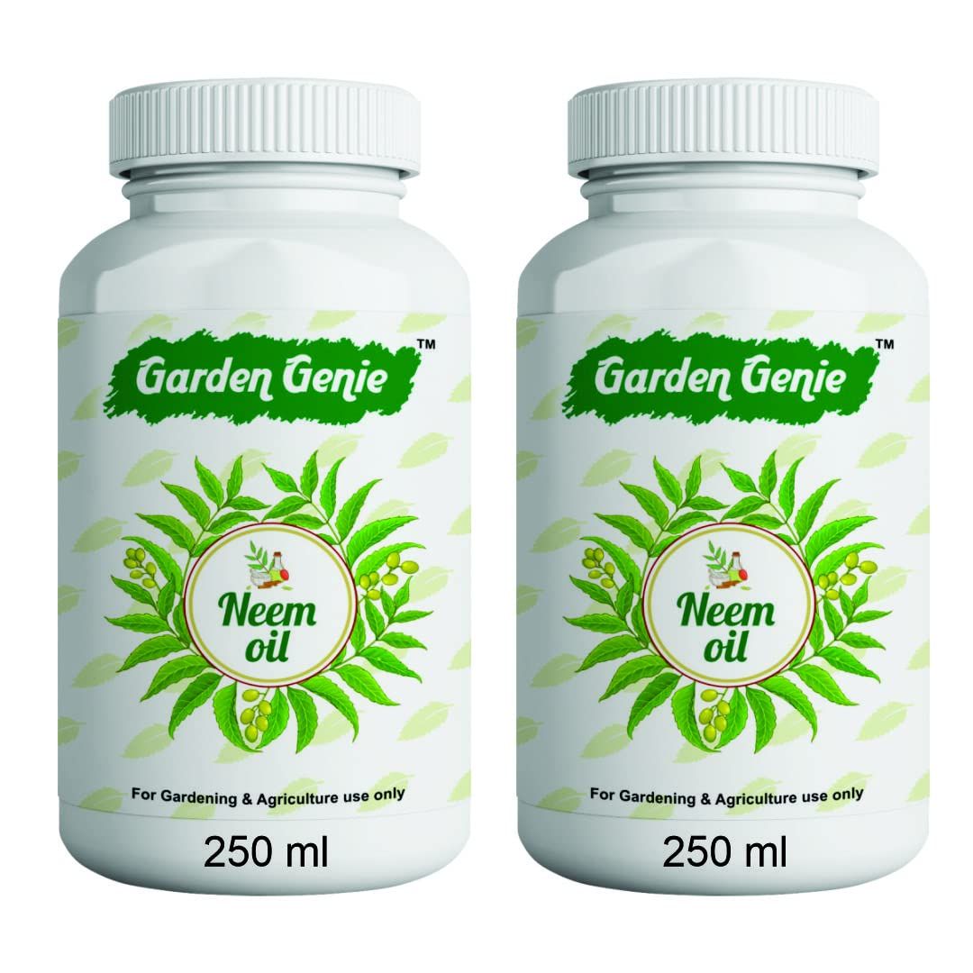 Garden Genie Neem Oil for Plants 500ml | Pure Organic Cold Pressed Water Soluble Concentrate, Makes up to 120 Litres of Ready to Use Spray