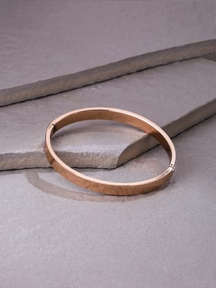 NVR Men rose gold kada bracelet