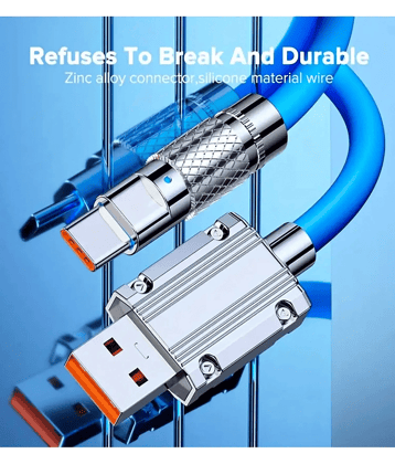 Fast Charging Type-C Cable | Heavy Duty USB-A to Type-C Data & Charging Cable | All Phone Support  (Multi color)