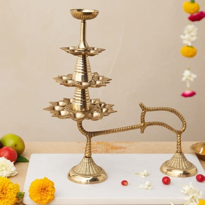 Brass Ganga Arti 21 Bati (FMAS447 X)