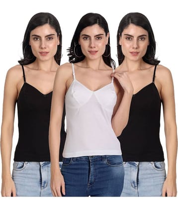 AIMLY Cotton Camisoles - Black Pack of 3