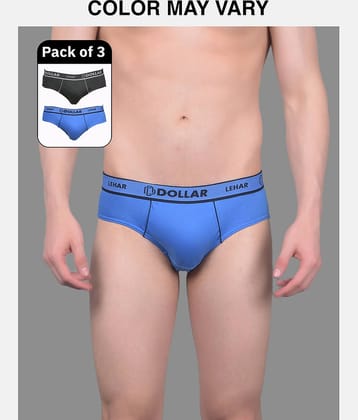 Dollar Lehar Super Combed Cotton Mens Brief - Pack of 3 - (Colour May Vary)