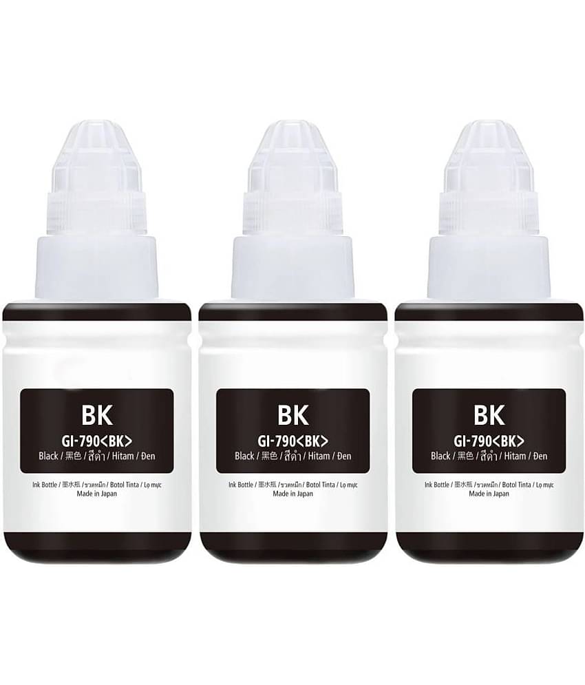 TEQUO For Gi-790 G1010 Black Pack of 3 Cartridge for GI-790 INK Printers G1000,G1010,G1100,G2000,G2002,G2010,G2012,G2100,G3000,G3010,G3012,G3100