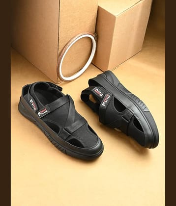 Rising Wolf - Black Men's Sandals