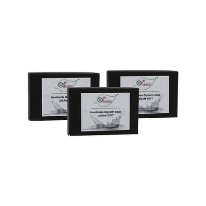 Artnweavess Cream Soft Glycerin Soap, 100 gm - Pack of 3