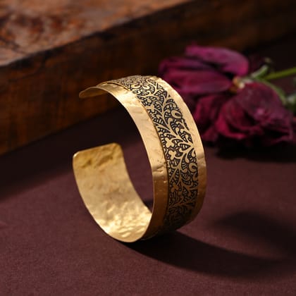 Art Band Brass Bracelet Adjustable (Anti Tarnish)