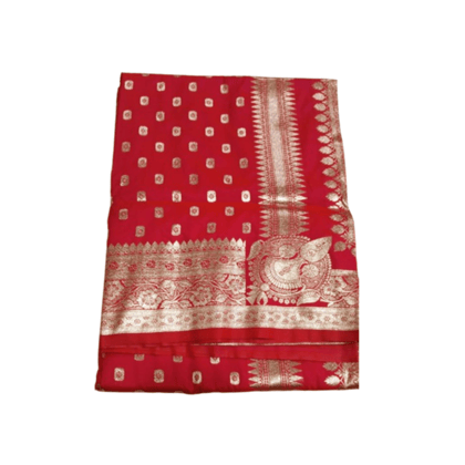 Cotton Silk Saree | Vibrant Red
