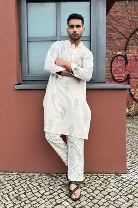 Sage Buta Kurta Set-XXS / XXS