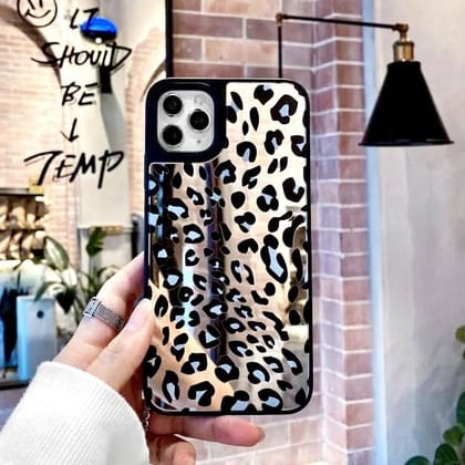 Leopard Print Glossy Mirror Case-iPhone XS Max