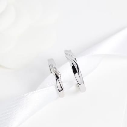 Silver Couple Ring Silver Rings for Couple on Anniversary