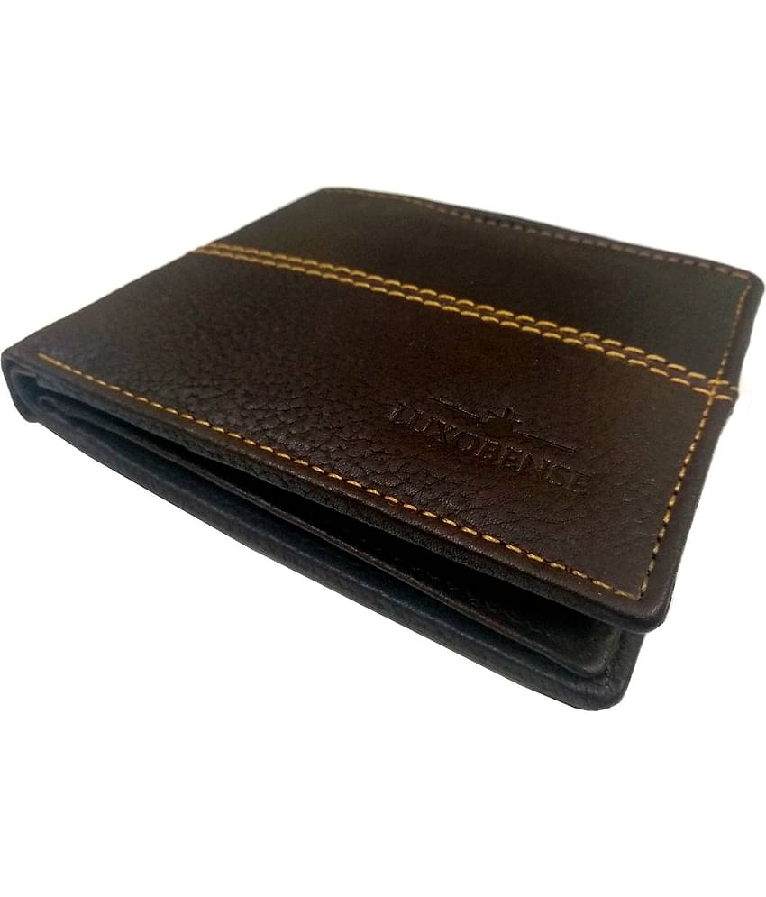 LUXOBENSE Brown Leather Men's Regular Wallet ( Pack of 1 )
