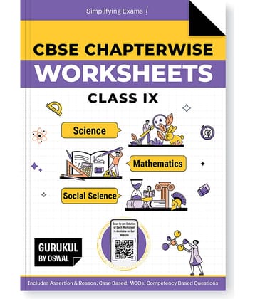 Gurukul By Oswal CBSE Chapterwise Worksheets Class 9 Exam 2026-Maths,Science & Social Science