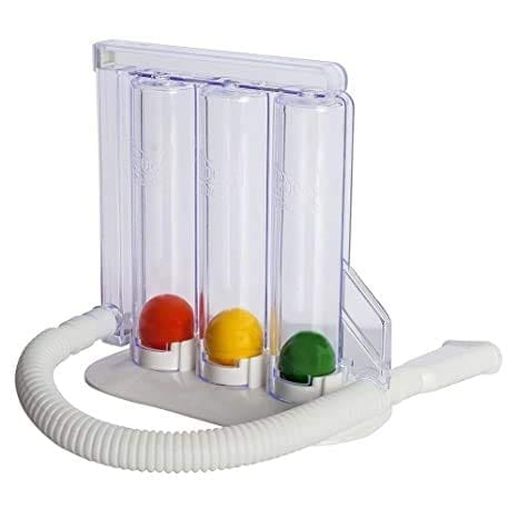 FAIRBIZPS 3 Balls Incentive Spirometer, Breathing Exerciser for Deep Breathing, Lung Exercise, Breath Exercise Measurement System, 3-ball inhaling breath measurement system