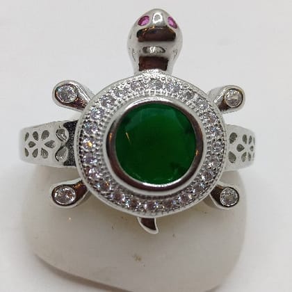 Turtel Ring 916percent Pure Silver R-6