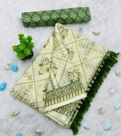 Trendy Cotton Printed Saree for Women | Lightweight & Summer-Friendly