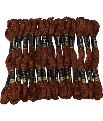 PRANSUNITA Anchor Stranded Cotton 6 Strand Cross-Stitch Hand Embroidery Stranded Cotton Craft Sewing Floss Thread, Pack of 10