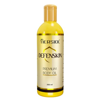 Nersiol Defenskin Anti Ageing Body Massage Oil with Vitamin E Olive Oil Almond Oil 7 Exotic Ingredients Day Long Moisturization Oil Glowing Skin & Moisturizing Dry Skin For Women & Men 100 ml. Pack of 1