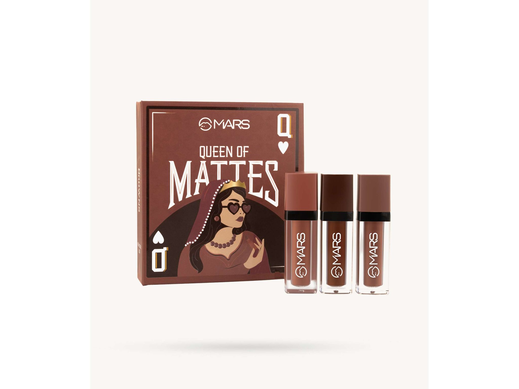 MARS Queen of Mattes Liquid Lipsticks Box Set of 3  - 13.5 ml - BROWNS