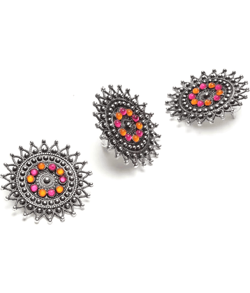 PUJVI - Multi Color Huggies Earrings ( Pack of 1 )