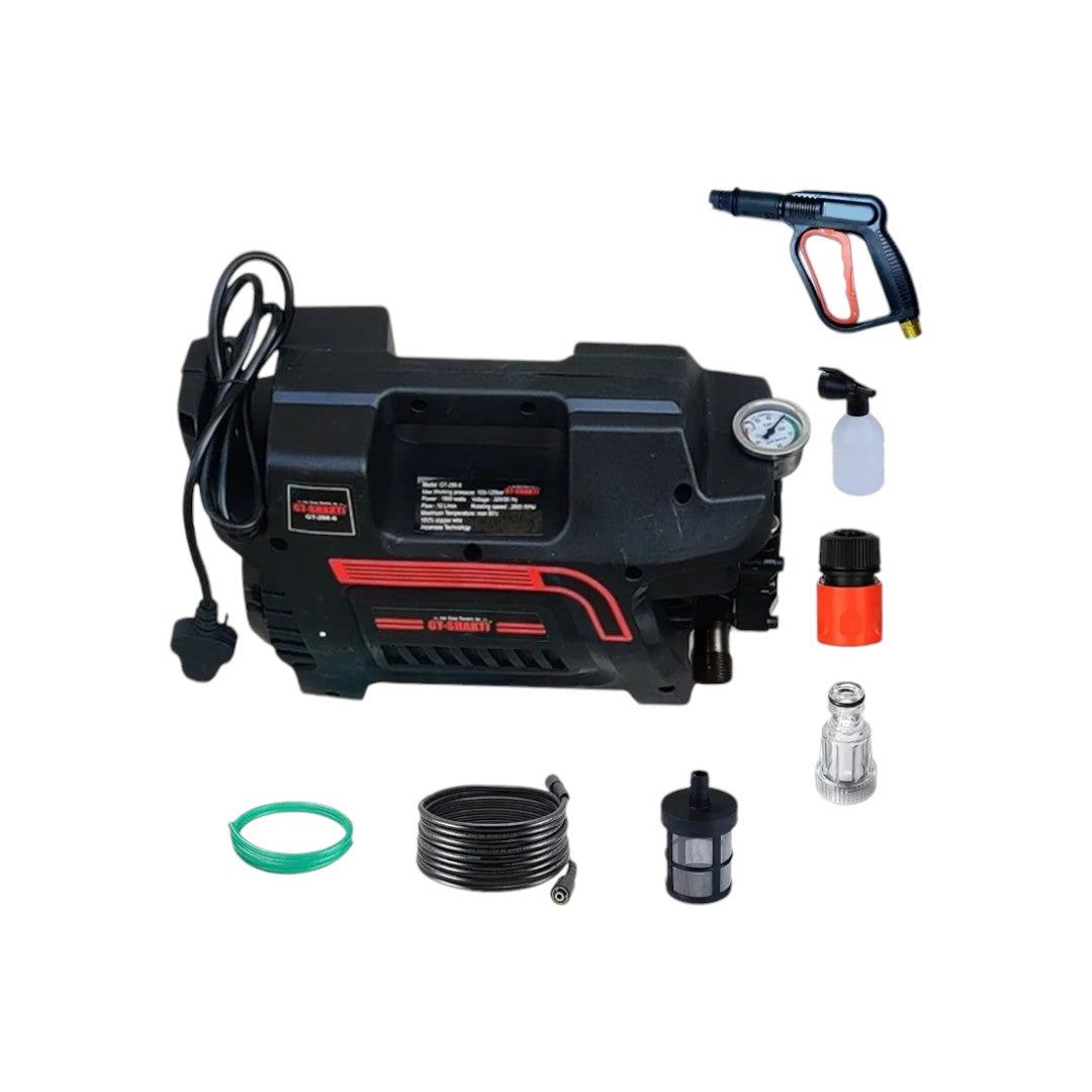 GT SHAKTI 100-120 Bar 1800W Pressure Washer (GT-288-6) with Full Accessory Kit