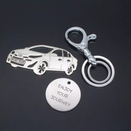 Toyota Yaris 2018 Keychain-Side View / Silver