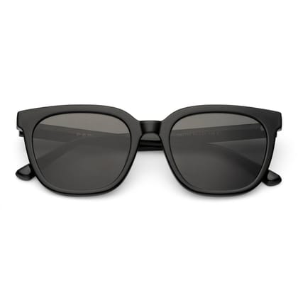 PERKEY UV Protected Stylish Sunglasses For Men and Women - PRKY0017-C1-Medium / Black / Black