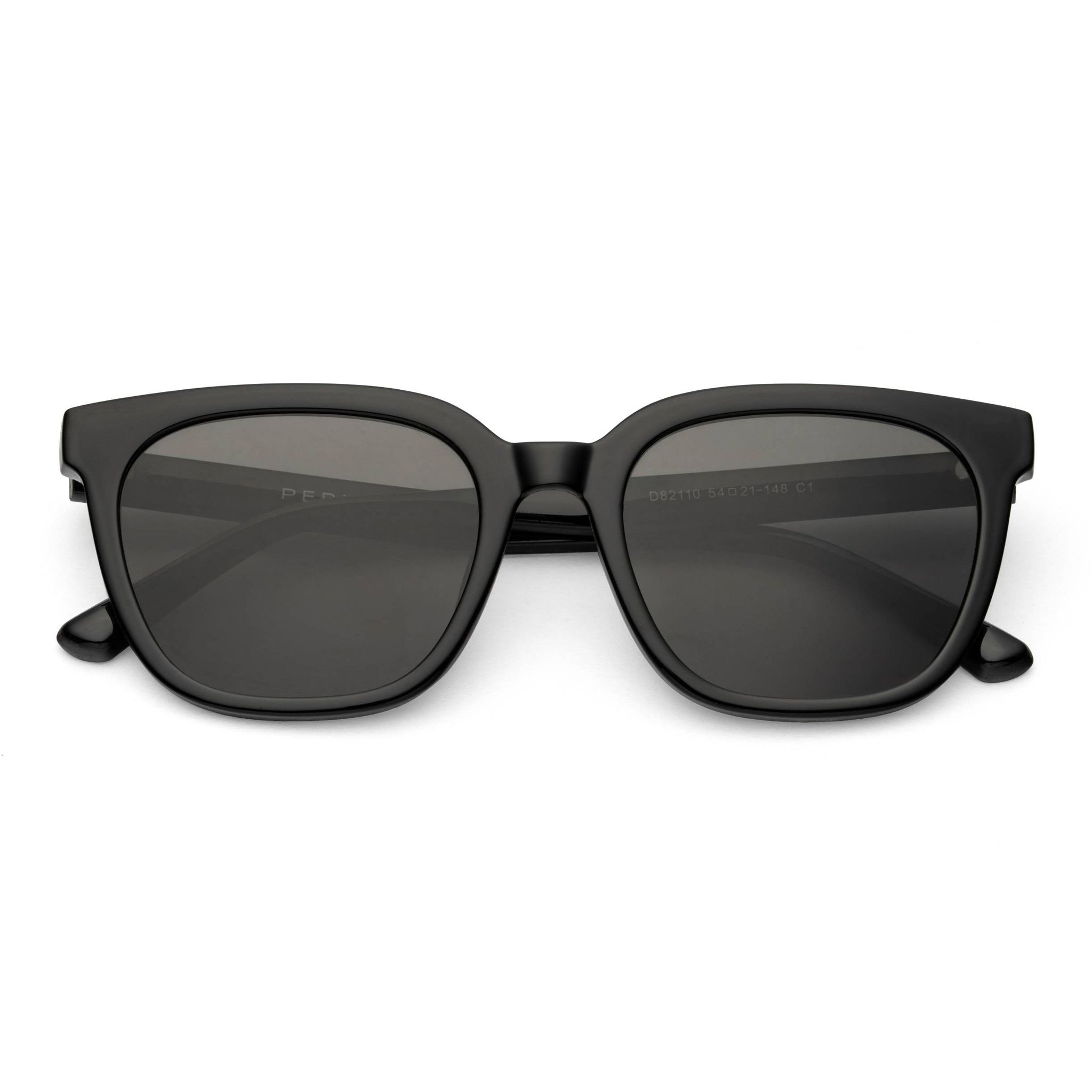 PERKEY UV Protected Stylish Sunglasses For Men and Women - PRKY0017-C1-Medium / Black / Black