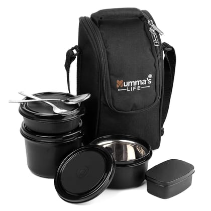 Premium Microwave Safe Lunch Box (Black)
