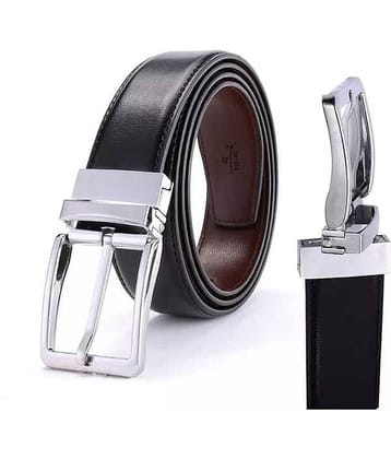 Elite Crafts - Brown 100% Leather Men's Reversible Belt ( Pack of 1 )