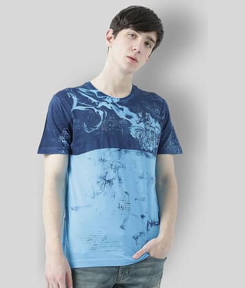 Huetrap Pack of 1 Cotton Regular Fit Men's T-Shirt ( Turquoise )