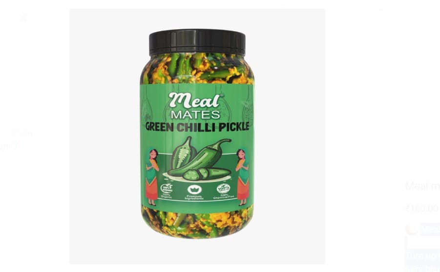 Meal mates green chilly pickle 1 KG