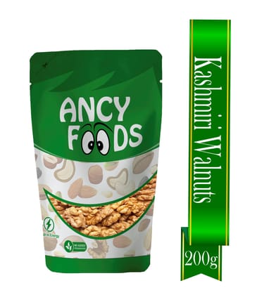 Ancy Kashmiri Walnut Kernels 200 Grams - Akhrotgiri | Rich in Proteins and Antioxidants – Supports Brain Health , Enhances Memory, Boosts Mood, Supports Heart Function, Improves Skin Texture 