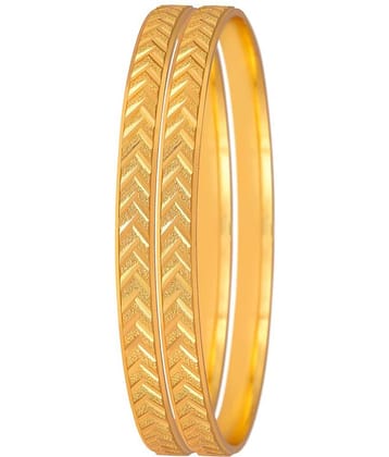 Traditional 1 Gram Gold Plated Designer Bangle for women( set of 2)