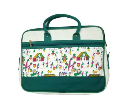 Eco-Friendly Jute Laptop Bag - Stylish Green Design for Men & Women, Biodegradable & Recyclable