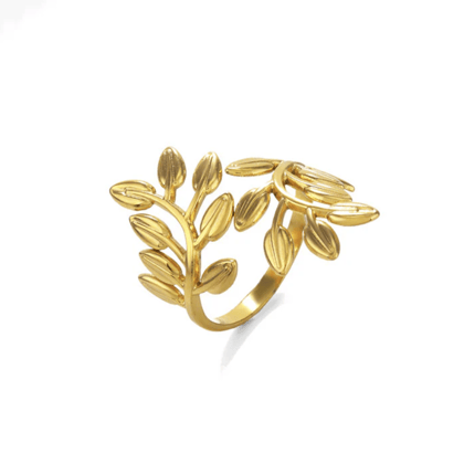 LEAFY RING - 18K GOLD-PLATED