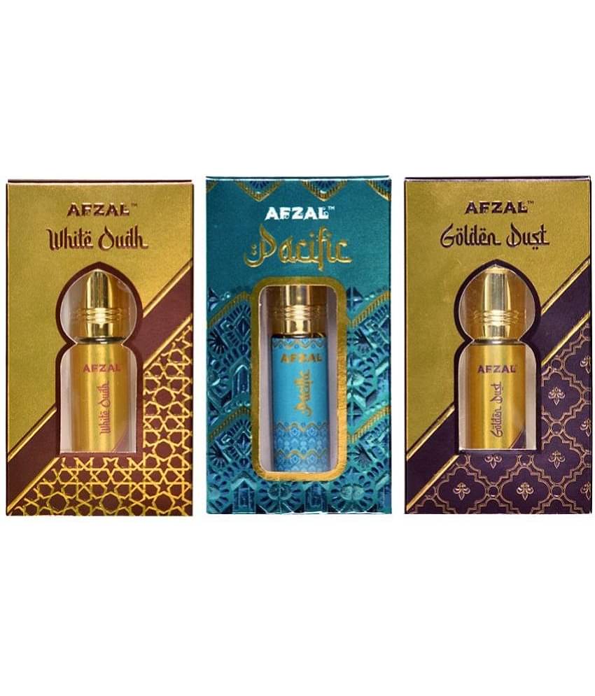 AFZAL WHITE OUDH PACIFIC GOLDEN DUST ATTAR ROLL ON PACK OF 3