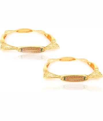 JIPPA - Gold Bangle Set ( Pack of 1 )