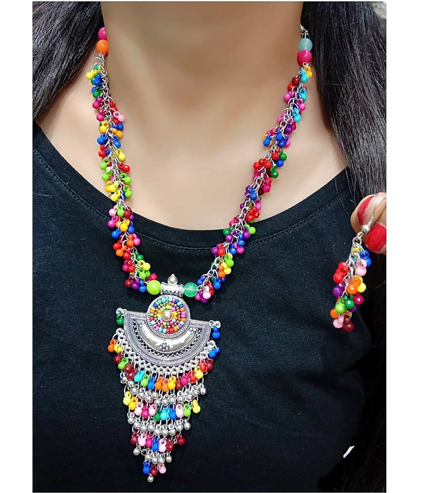 Navya Collectinos - Silver Alloy Necklace Set ( Pack of 3 )