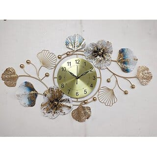 Amhomedecor Analog 55 cm X 95 cm Wall Clock (Multicolor, Without Glass, Standard)