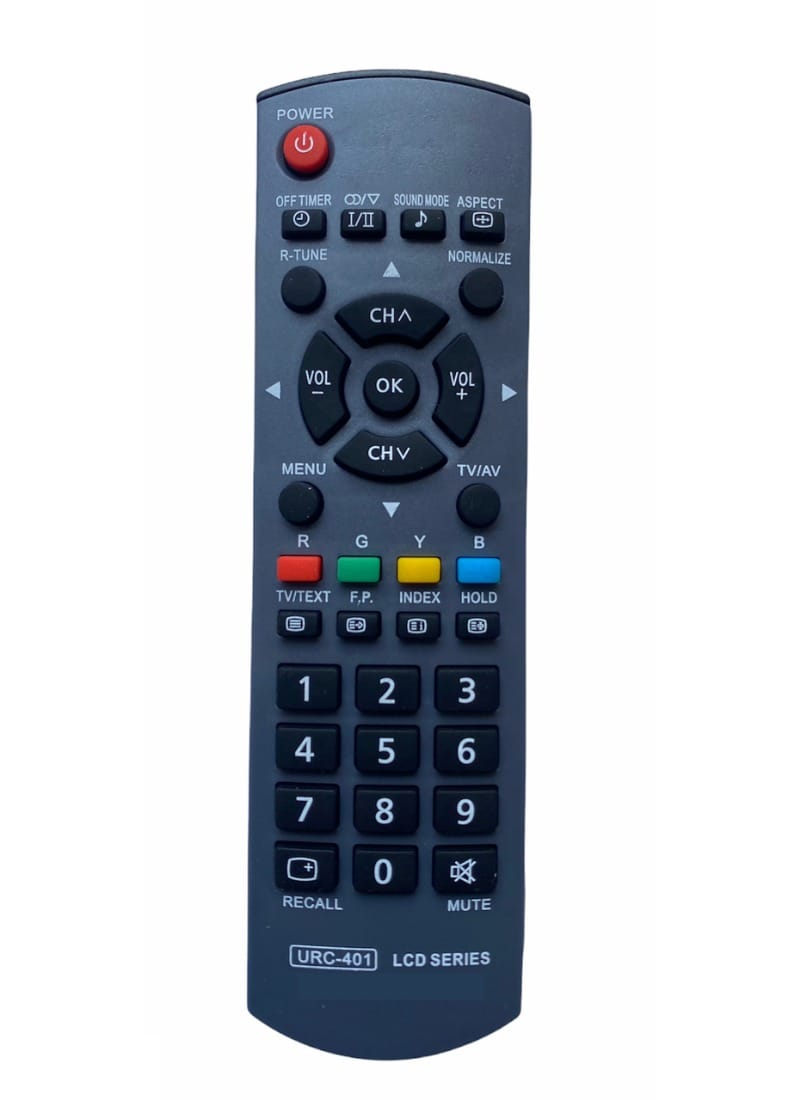 LCD-LED Remote No. URC 401, Compatible with PANASONIC LCD-LED TV Remote Control -Old Remote Functions Must Be Exactly Same (Color Multicolor)