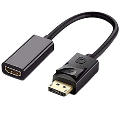 DisplayPort to HDMI Converter Compatible with Desktop, Laptop,Projector, HDTV (Black)