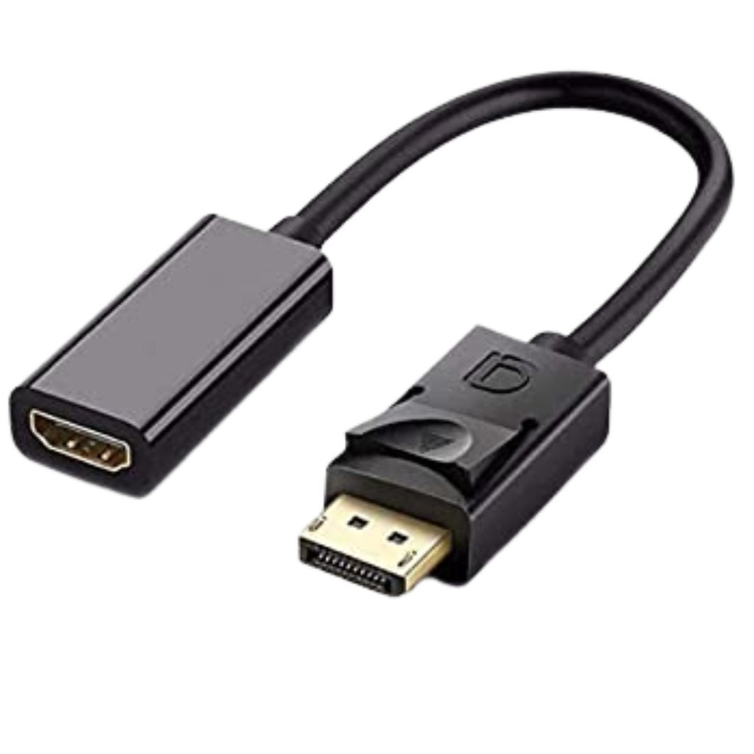 DisplayPort to HDMI Converter Compatible with Desktop, Laptop,Projector, HDTV (Black)