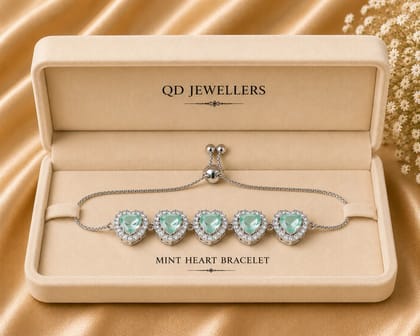 Mint Heart Bracelet