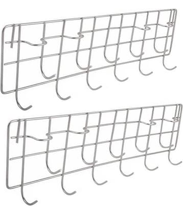 JISUN - Silver Stainless Steel Storage Racks ( Pack of 2 )