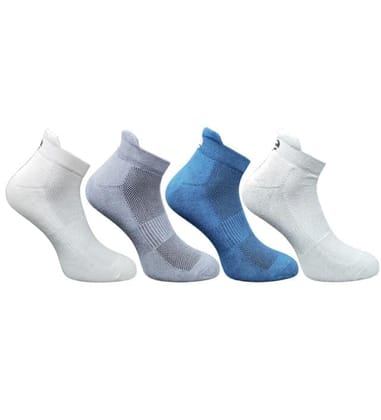 4_Pair Set Unisex Casual Cotton Printed Ankle Length Socks (Multicolor)-PID63476