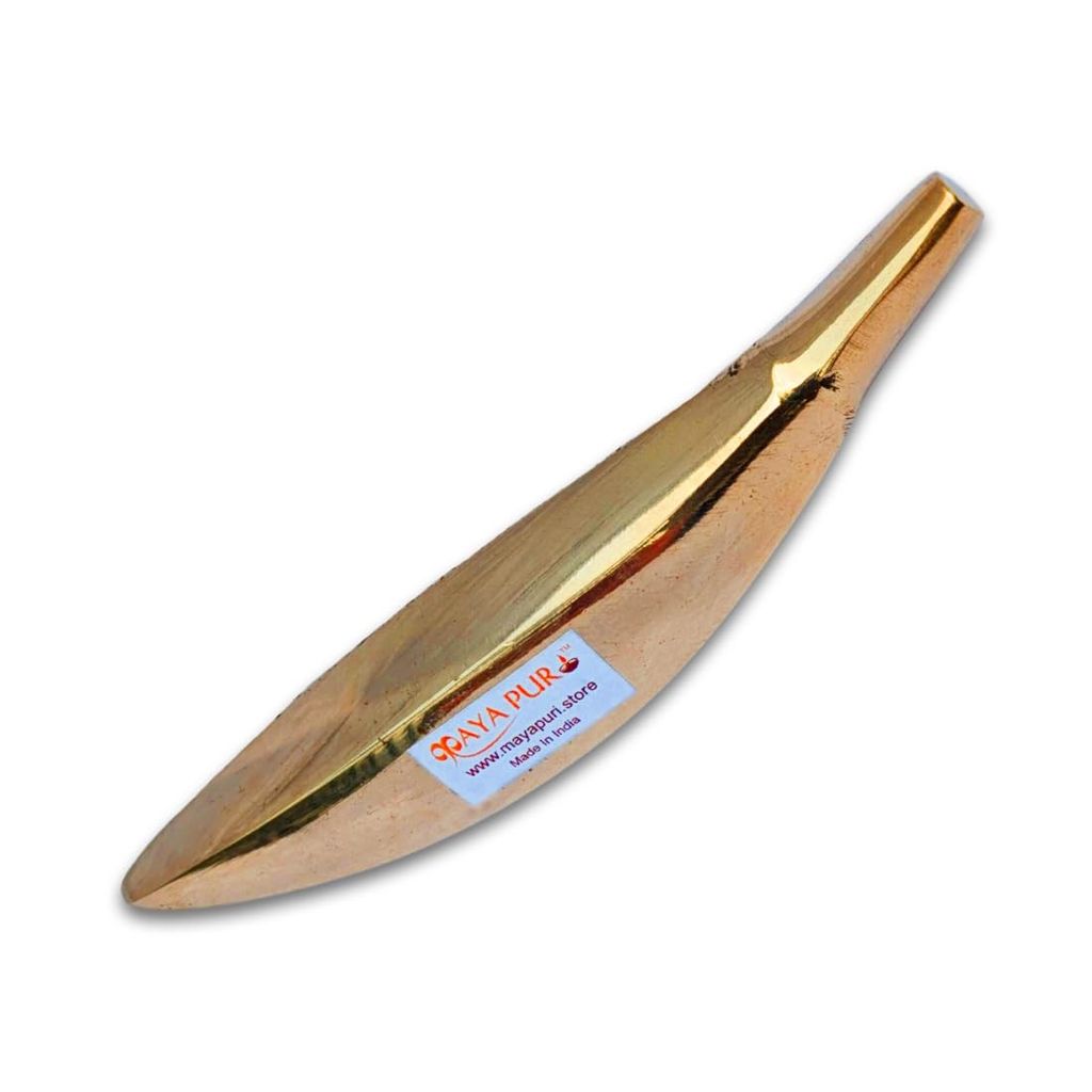 MAYAPURI Pure Brass Banana, Pittal Kela or Pital Kola for Pooja/Decor Home Temple/Office (Size: 4.5 Inches, Golden, Pack of 1) - Pooja Needs | Buy online on ZillyBuy