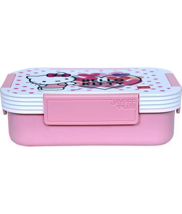 Jaypee Stainless steel lunch box with steel container Toonstars Kitty Pink
